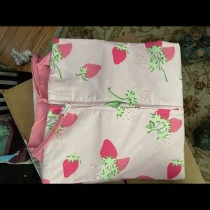 The Beaufort Bonnet Company garment bag strawberry print